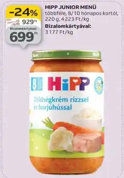 Auchan HIPP JUNIOR MENÜ ajánlat