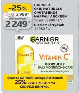 Auchan GARNIER SKIN NATURALS C-VITAMINOS NAPPALI ARCKRÉM ajánlat