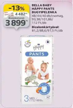 Auchan BELLA BABY HAPPY PANTS BUGYIPELENKA ajánlat