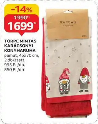 Auchan TÖRPE MINTÁS KARÁCSONYI KONYHARUHA ajánlat