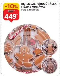 Auchan KEREK SZERVÍROZÓ TÁLCA MÉZIKE MINTÁVAL ajánlat