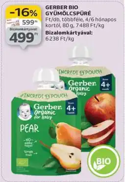 Auchan Gerber Bio Gyümölcspüré ajánlat