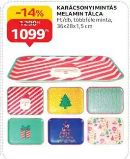 Auchan KARÁCSONYI MINTÁS MELAMIN TÁLCA ajánlat