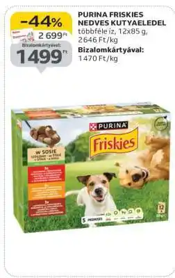 Auchan Purina Friskies Nedves Kutyaeledel ajánlat