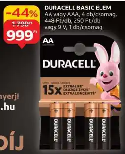 Auchan DURACELL BASIC ELEM ajánlat