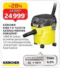 Auchan KÄRCHER KWD 1 V-12/2/18 Száraz-Nedves Porszívó ajánlat
