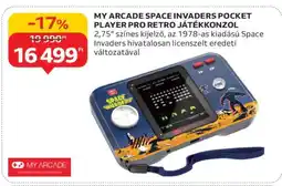 Auchan MY ARCADE SPACE INVADERS POCKET PLAYER PRO RETRO JÁTÉKKONZOL ajánlat