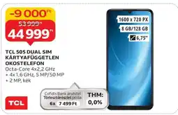Auchan TCL 505 DUAL SIM KÁRTYAFÜGGETLEN OKOSTELEFON ajánlat