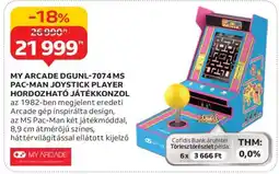Auchan MY ARCADE DGUNL-7074 MS PAC-MAN JOYSTICK PLAYER HORDOZHATÓ JÁTÉKKONZOL ajánlat