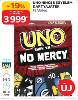 Auchan Uno nincs kegyelem kártyajáték ajánlat