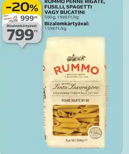 Auchan RUMMO PENNE RIGATE, FUSILLI, SPAGETTI VAGY BUCATINI ajánlat
