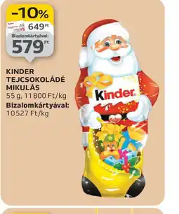 Auchan KINDER TEJCSOKOLÁDÉ MIKULÁS ajánlat