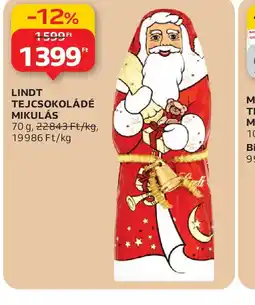 Auchan LINDT TEJCSOKOLÁDÉ MIKULÁS ajánlat