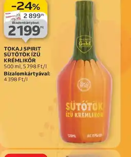 Auchan TOKAJ SPIRIT SÜTŐTÖK ÍZŰ KRÉMLIKŐR ajánlat