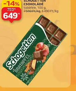 Auchan SCHOGETTEN CSOKOLÁDÉ ajánlat