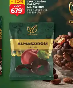 Auchan REALNATURE CSOKOLÁDÉBA MÁRTOTT ALMASZIROM ajánlat