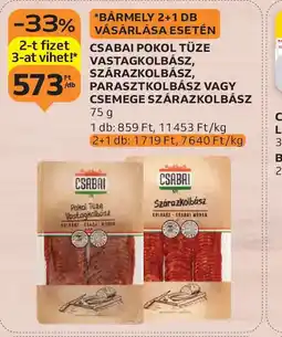 Auchan CSABAI POKOL TŰZE KOLBÁSZ ajánlat