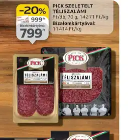 Auchan PICK SZELETELT TÉLISZALÁMI ajánlat