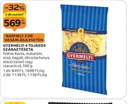 Auchan GYERMELYI 4 TOJÁSOS SZÁRAZTÉSZTA ajánlat