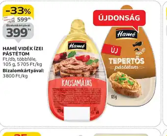 Auchan HAMÉ VIDÉK ÍZEI PÁSTÉTOM ajánlat