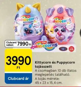 Tesco Kittycorn és Puppycorn tojásszett ajánlat