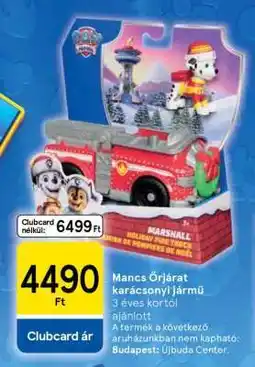 Tesco Mancs Őrjárat karácsonyi jármű ajánlat