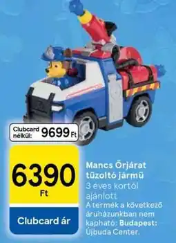 Tesco Mancs Őrjárat tűzoltó jármű ajánlat