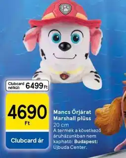 Tesco Mancs Őrjárat Marshall plüss ajánlat
