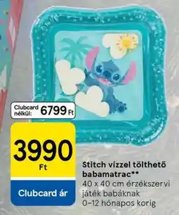 Tesco Stitch vízzel tölthető babamatrac ajánlat