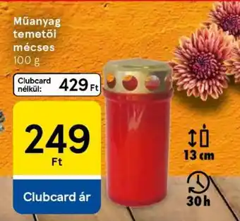 Műanyag temetői mécses