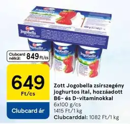 Tesco Zott Jogobella zsírszegény joghurtos ital ajánlat