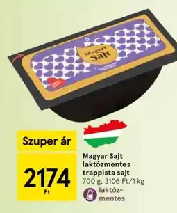 Tesco Magyar Sajt laktózmentes trappista sajt ajánlat