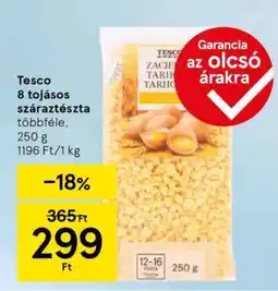 Tesco Tesco 8 tojásos száraztészta ajánlat