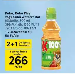 Tesco Kubu, Kubu Play vagy Kubu Waterr ital ajánlat