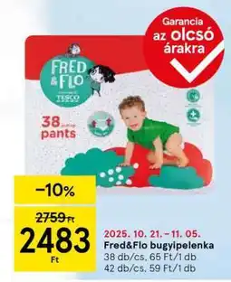 Tesco Fred&Flo bugyipelenka ajánlat
