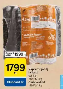 Tesco Napraforgóhéj-brikett ajánlat
