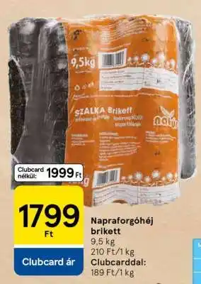 Tesco Napraforgóhéj-brikett ajánlat