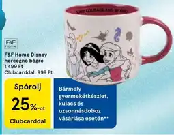 Tesco F&F Home Disney hercegnő bögre ajánlat