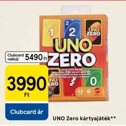 Tesco UNO Zero kártyajáték ajánlat