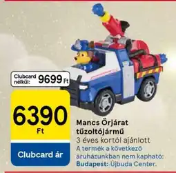 Tesco Mancs Őrjárat tűzoltójármű ajánlat