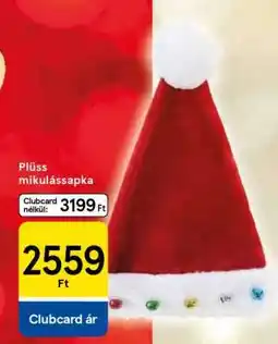 Tesco Plüss mikulássapka ajánlat