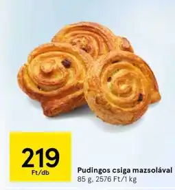 Tesco Pudingos csiga mazsolával ajánlat
