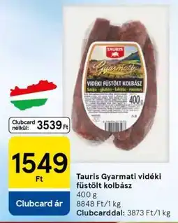 Tesco Tauris Gyarmati Vidéki Füstölt Kolbász ajánlat