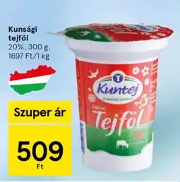Tesco Kunsági tejföl ajánlat