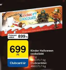Tesco Kinder Halloween csokoládé ajánlat
