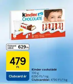 Tesco KINDER Csokoládé ajánlat