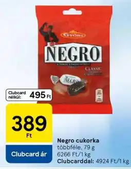 Tesco Negro cukorka ajánlat