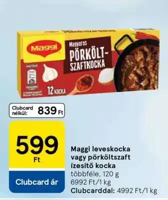 Tesco Maggi leveskocka vagy pörköltszaft-ízesítő kocka ajánlat