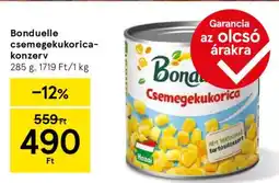Tesco Bonduelle csemegekukorica-konzev ajánlat