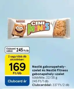 Tesco Nestlé gabonapehely-szelet és Nestlé Fitness gabonapehely-szelet ajánlat
